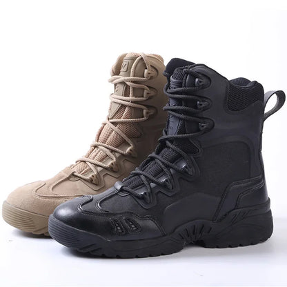 Rangers Tactiques en Cuir Homme - Desert Boots Respirantes et Antidérapantes