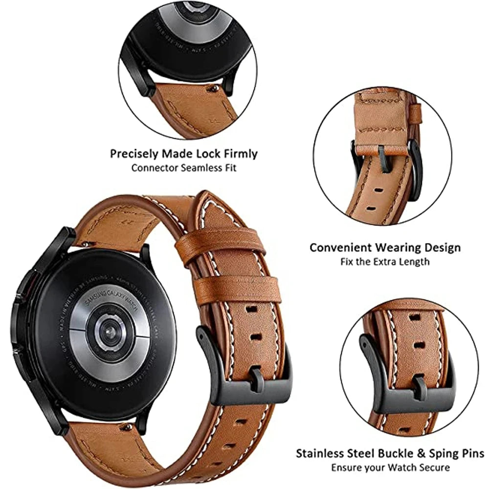 Bracelet en Cuir et Silicone 20mm/22mm pour Montres Huawei, Amazfit et Samsung Galaxy Watch BLACKBEARD OUTDOOR INDUSTRIES