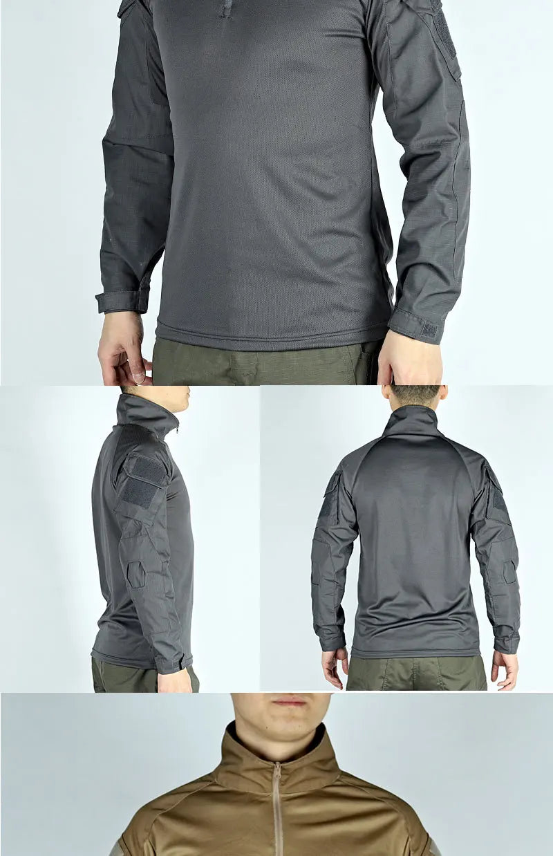 T-shirt Militaire à Manches Longues – Vêtement Tactique Respirant pour Entraînement, Chasse, Randonnée et Travail – Unisexe BLACKBEARD OUTDOOR INDUSTRIES