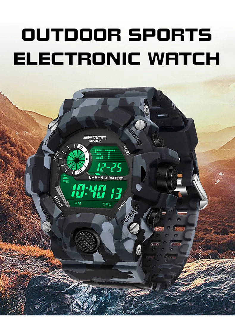 SANDA 2183 – Montre Électronique Homme - BLACKBEARD OUTDOOR INDUSTRIES