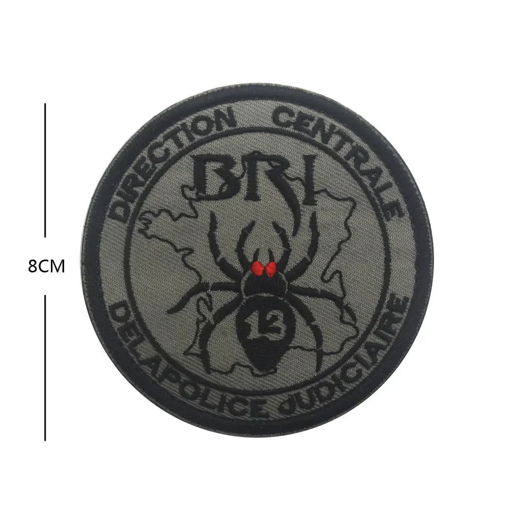 Patches Brodés Forces Spéciales Françaises – BRI · RAID · PP – Hook & Loop Tactique