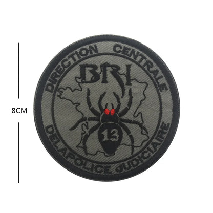 Patches Brodés Forces Spéciales Françaises – BRI · RAID · PP – Hook & Loop Tactique
