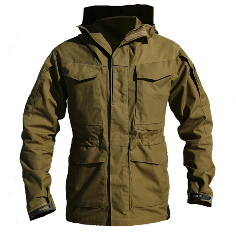 Veste M65 Militaire Homme | Coupe-Vent Tactique Étanche avec Capuche – Hiver/Automne - BLACKBEARD OUTDOOR INDUSTRIES