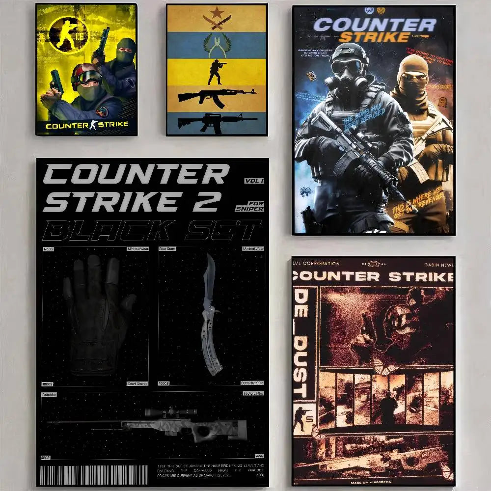 Poster Counter-Strike CS2 – Affiche Murale HD Gaming, Décoration Salon, Bureau & Chambre (Sans Cadre)
