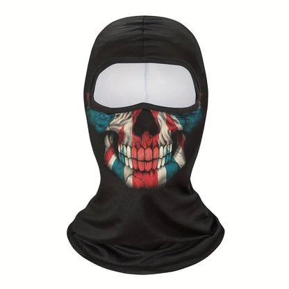 Cagoule masque intégral imprimé, protection visage adulte