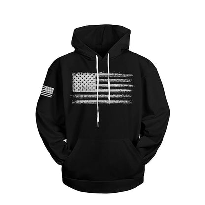 Hoodie Camouflage 3D Drapeau Américain — Sweat à Capuche Patriotique USA Imprimé Homme Femme Enfant - BLACKBEARD OUTDOOR INDUSTRIES