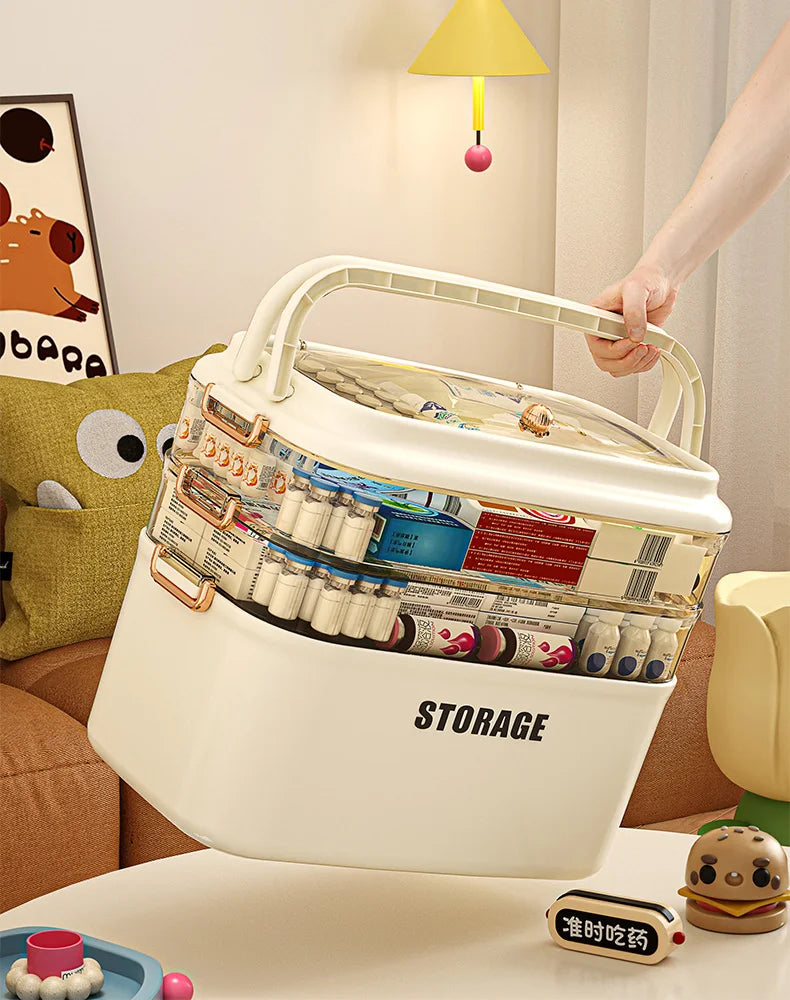 Organisateur Médical Familial Portable – Boîte de Rangement 3/4 Couches Grande Capacité Ma boutique