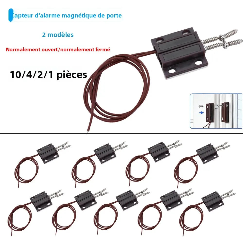 Contacteur de Porte Magnétique Filaire MC-38 — Détecteur Alarme Porte & Fenêtre (1 à 10 pcs) - BLACKBEARD OUTDOOR INDUSTRIES