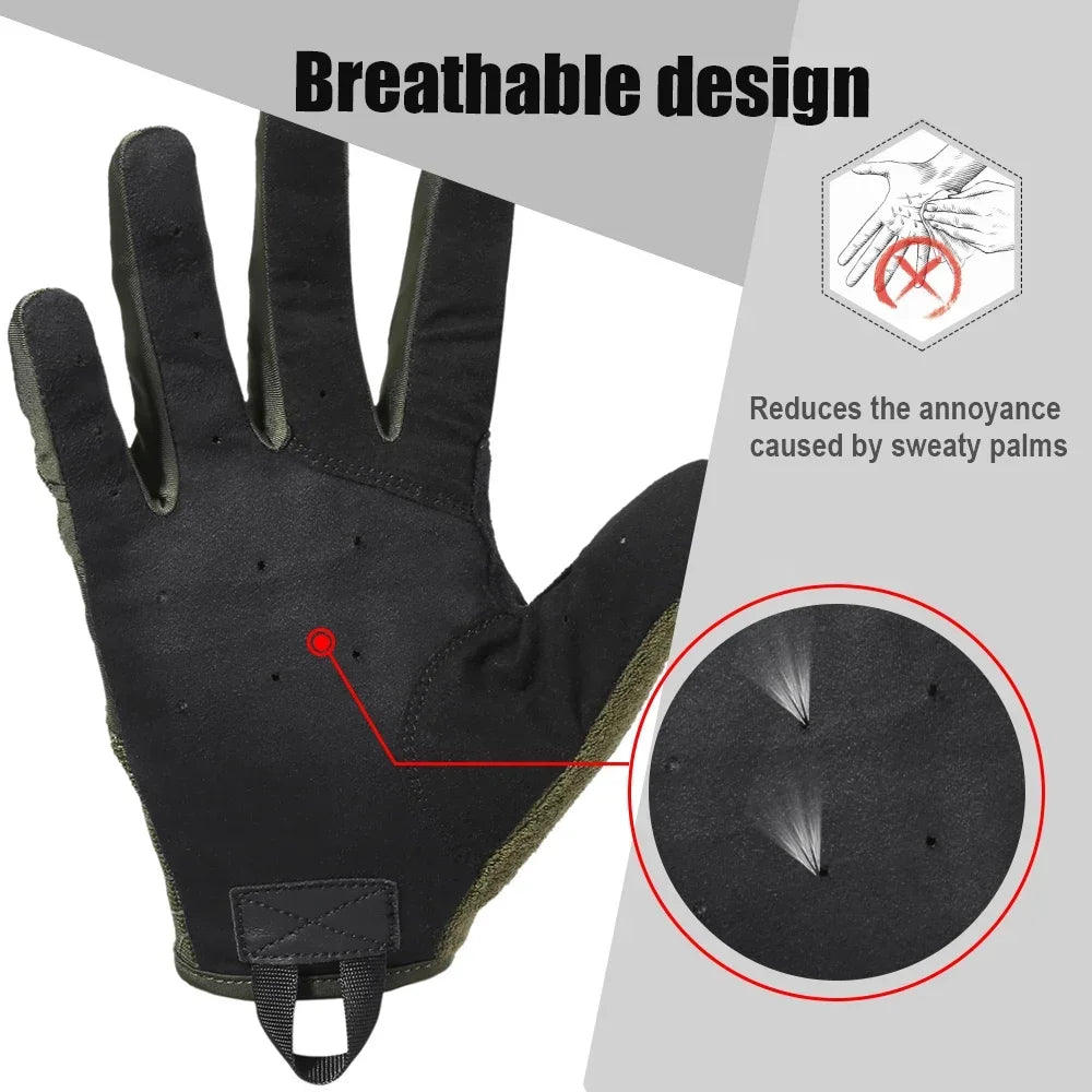 Gants Tactiques Respirants Doigts Complets - Compatibles Écran Tactile