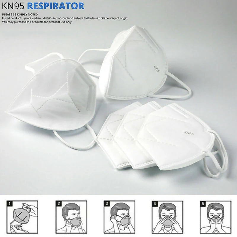 Masque KN95 Certifié CE – Protection Respiratoire Anti-Poussière, Fumée & Incendie – Lot de 10 - BLACKBEARD OUTDOOR INDUSTRIES