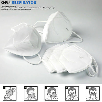 Masque KN95 Certifié CE – Protection Respiratoire Anti-Poussière, Fumée & Incendie – Lot de 10 - BLACKBEARD OUTDOOR INDUSTRIES
