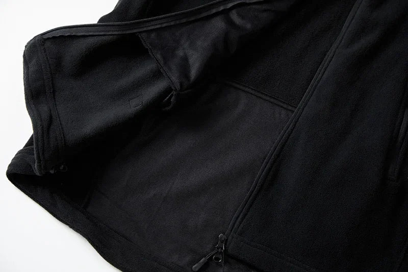 Veste Polaire Tactique Homme à Capuche - Chaude et Coupe-Vent, Hiver