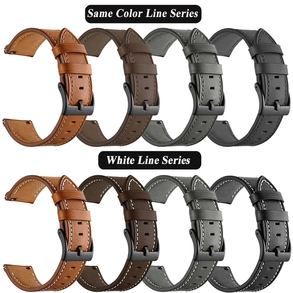 Bracelet en Cuir et Silicone 20mm/22mm pour Montres Huawei, Amazfit et Samsung Galaxy Watch BLACKBEARD OUTDOOR INDUSTRIES