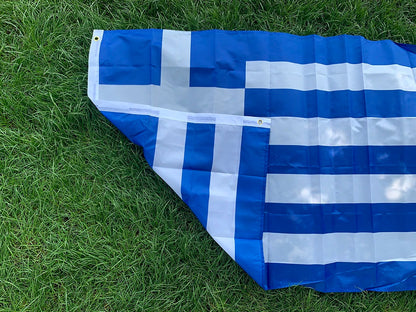Drapeau de la Grèce – 3x5 ft – Drapeau National Grec – État Hellénique – Polyester – Décoration Intérieure et Extérieure BLACKBEARD OUTDOOR INDUSTRIES