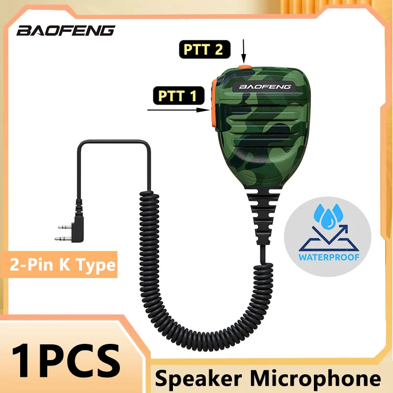 Baofeng BF-780 PTT Microphone à Distance pour Radio Walkie Talkie – Résistant à l'Eau pour Modèles UV-25L, M-5R, Quansheng UV-K5, UV-K6 et plus - BLACKBEARD OUTDOOR INDUSTRIES