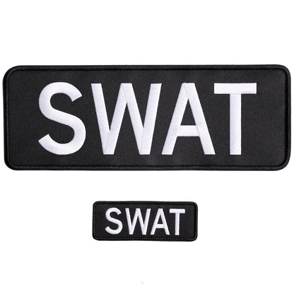 Lot de 2 Patches Brodés SWAT et security  – Grand Format – Style Militaire – Velcro - BLACKBEARD OUTDOOR INDUSTRIES