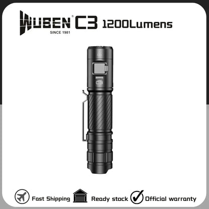 WUBEN C3 – Lampe de Poche LED 1200lm OSRAM Rechargeable USB-C – IP68