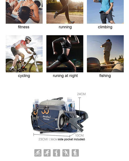 Sac à Taille de Sport Outdoor – Sac à Dos de Cyclisme, Randonnée et Camping avec Porte-bouteilles, Sangle Détachable – Sac Bandoulière Multifonction pour Homme - BLACKBEARD OUTDOOR INDUSTRIES