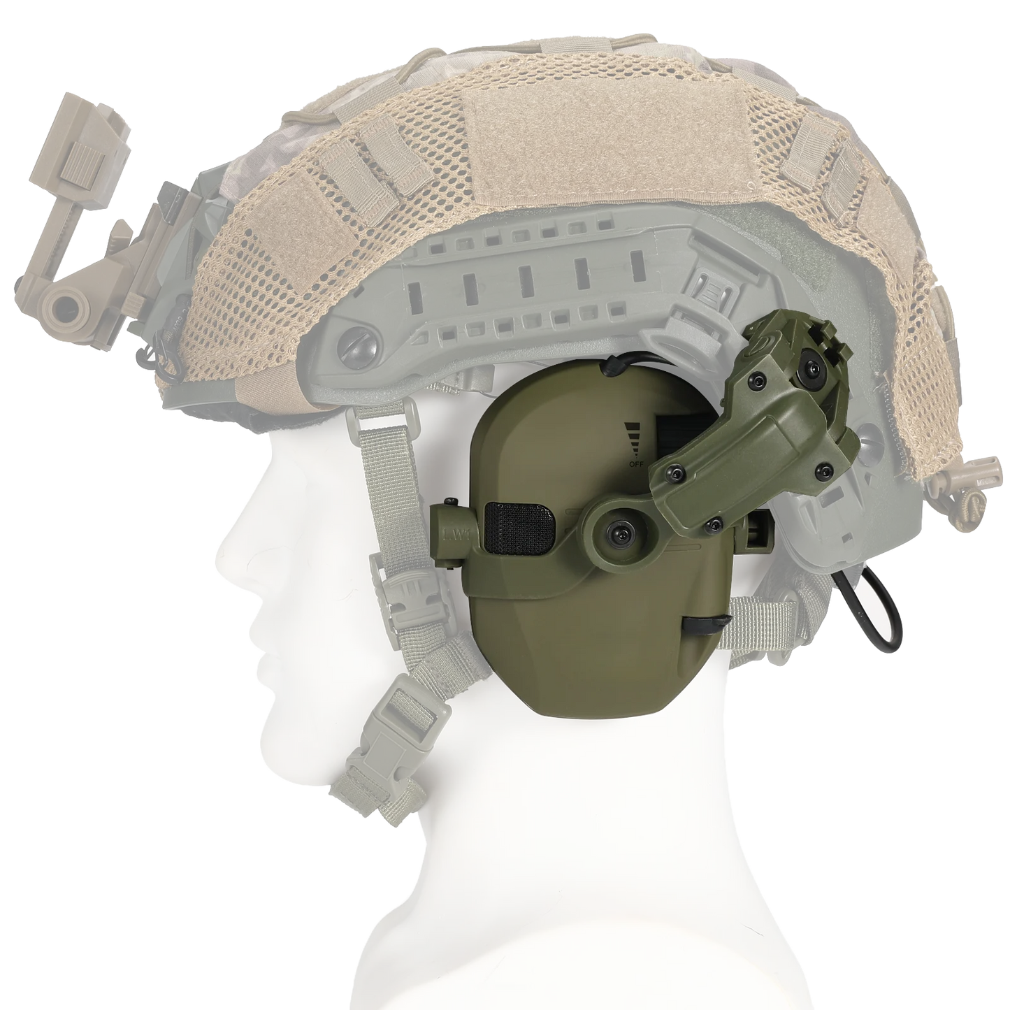 Casque Anti-Bruit Électronique Actif – Protection Auditive 23 dB NRR, Amplification ×4, Entrée AUX