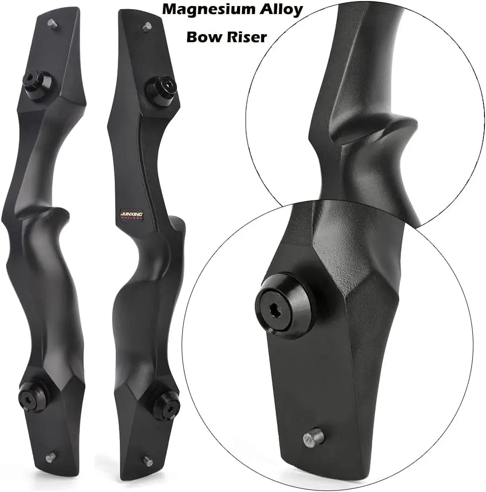 60 Inch Archery Takedown Recurve Bow F171A for Adults/Youth 30-60Lbs American Hunting Bow Magnesium Alloy Metal  Right Handed BLACKBEARD OUTDOOR INDUSTRIES