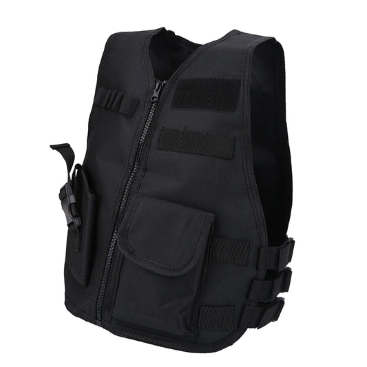 Gilet Tactique Enfant MOLLE – Oxford 600D, Réglable, Airsoft & Jeux Outdoor