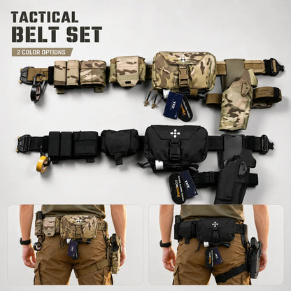Ceinturon Tactique MOLLE Décrochage Rapide - Holster et Sangle de Cuisse