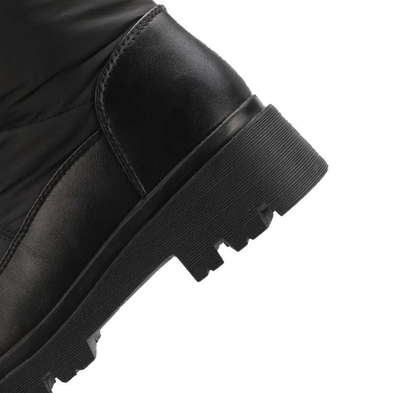 Cuissardes d’hiver femme à lacets, doublure fourrure