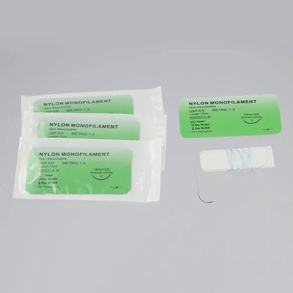 Kit de Sutures Médicales 4/0 – 10 à 100 pièces | Fils Monofilaments Nylon, Soie, Polypropylène, Polyester pour Exercices de Suture Ma boutique