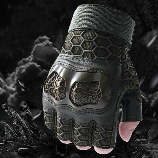 Gants Tactiques Demi-Doigt Militaire – Chasse Tir Combat Fitness Outdoor