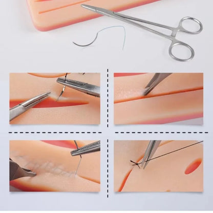 Pad de Suture en Silicone – Kit d'Entraînement Médical Étudiants & Chirurgiens – Simulation Peau Humaine