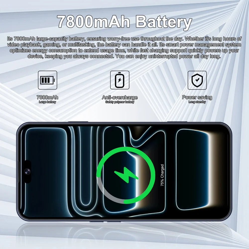 K-Touch iFone 17 Pro Maxi — Smartphone 4G 7,3" 8000mAh, 22Go RAM, 2To, Android 15, Double SIM, 48MP
