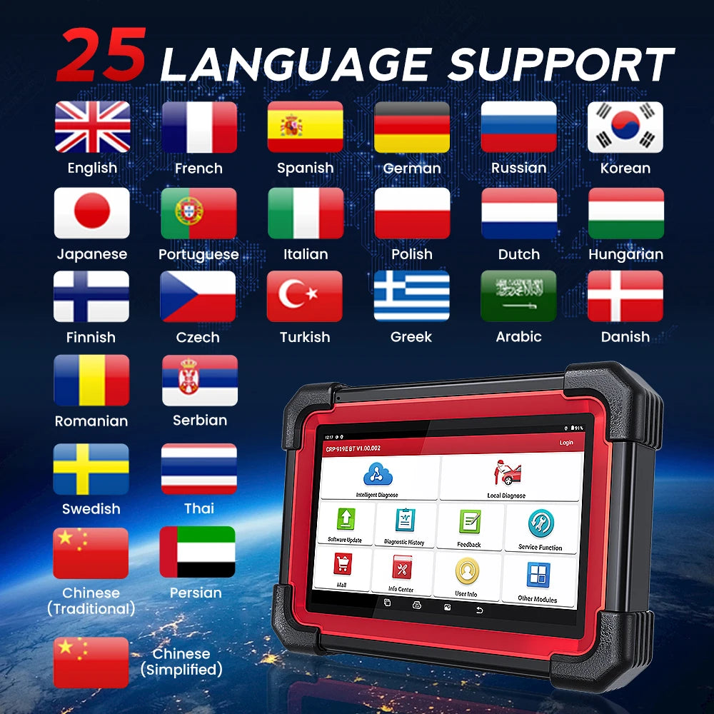 LAUNCH X431 CRP919E / CRP919E BT - Outil de Diagnostic Auto Professionnel - BLACKBEARD OUTDOOR INDUSTRIES