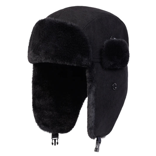 Chapka Hiver – Bonnet Oreillettes Velours Côtelé Unisexe - BLACKBEARD OUTDOOR INDUSTRIES