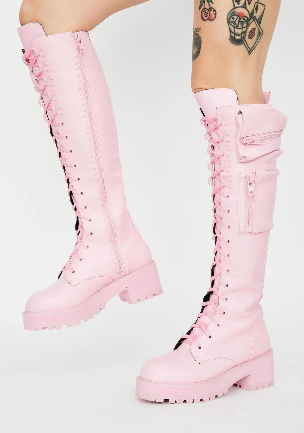 Bottes mi-mollet femme à talon carré et plateforme