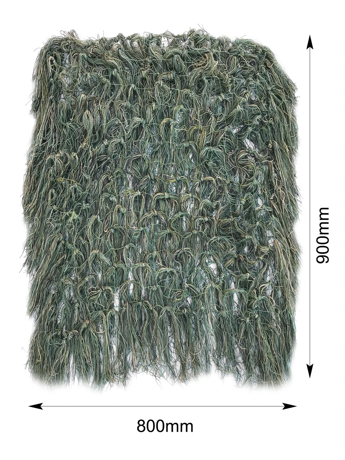 Cape Ghillie Camouflage Tricotée Main 80x90 cm – Chapeau et Poncho de Chasse Mixte