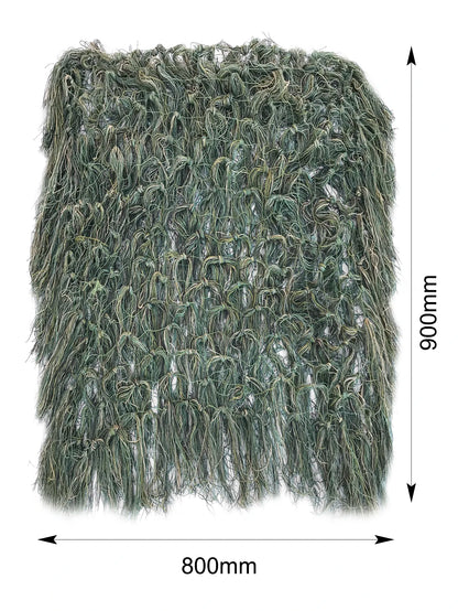 Cape Ghillie Camouflage Tricotée Main 80x90 cm – Chapeau et Poncho de Chasse Mixte