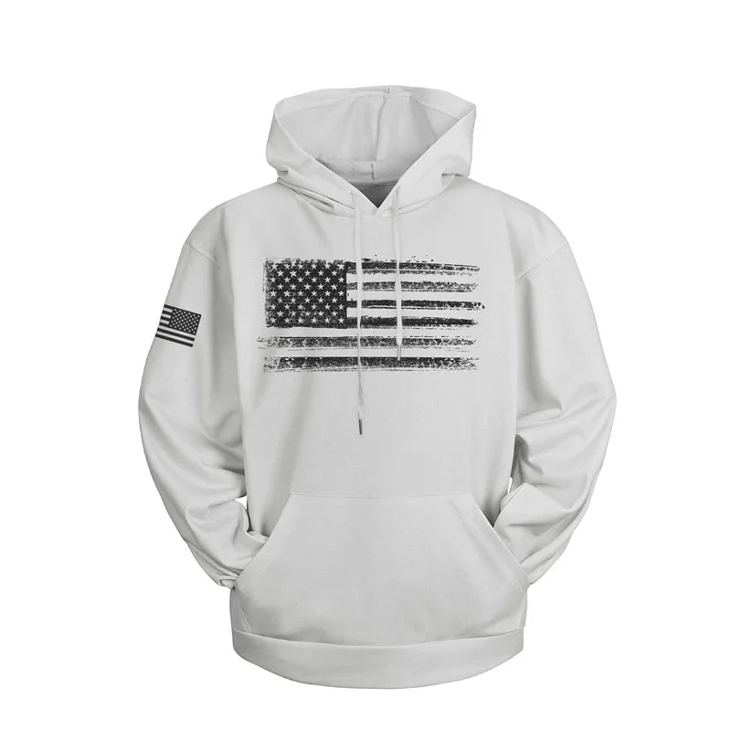 Hoodie Camouflage 3D Drapeau Américain — Sweat à Capuche Patriotique USA Imprimé Homme Femme Enfant - BLACKBEARD OUTDOOR INDUSTRIES