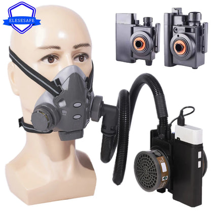 Masque demi-visage avec appareil électrique de circulation d’air