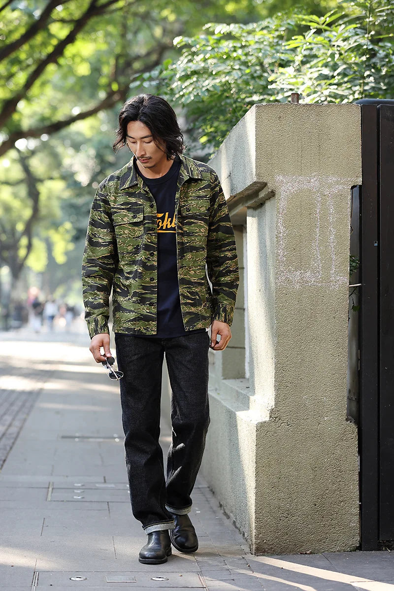 Chemise Camouflage Homme – Style Rayures Tigre | Manches Longues | Multi-poches | Casual & Workwear - BLACKBEARD OUTDOOR INDUSTRIES