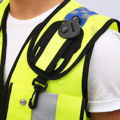 Gilet de sécurité réfléchissant multipoches pour patrouille et extérieur