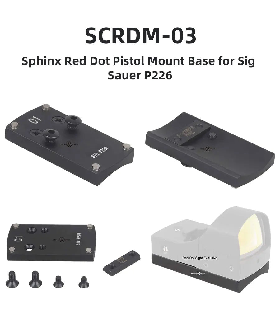 Adaptateur Universel pour Viseur Red Dot Airsoft M2/M4 – Montage sur Pistolet pour Accessoires Tactiques et de Chasse - BLACKBEARD OUTDOOR INDUSTRIES