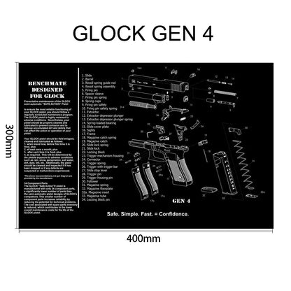 Tapis de Nettoyage pour Arme | Tapis Souris Multi-Armes – AR15, AK47, Remington 870, Glock, CZ75, P226, 1911… - BLACKBEARD OUTDOOR INDUSTRIES