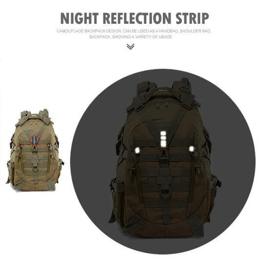 Sac à Dos Tactique 30-40L Homme – Compatible MOLLE, Camouflage, Camping & Randonnée - BLACKBEARD OUTDOOR INDUSTRIES