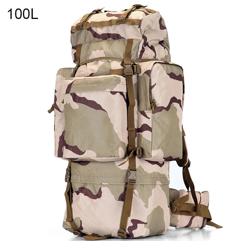 Sac à Dos Tactique 100L – Ultra Grande Capacité Étanche avec Cadre Interne - BLACKBEARD OUTDOOR INDUSTRIES