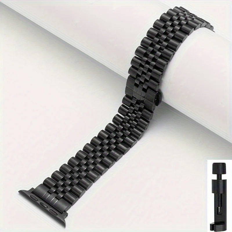 Bracelet en Acier Inoxydable pour Apple Watch – Bandes Métalliques pour iWatch Ultra / Series 10/9/8/7/6/5/4/3/SE BLACKBEARD OUTDOOR INDUSTRIES