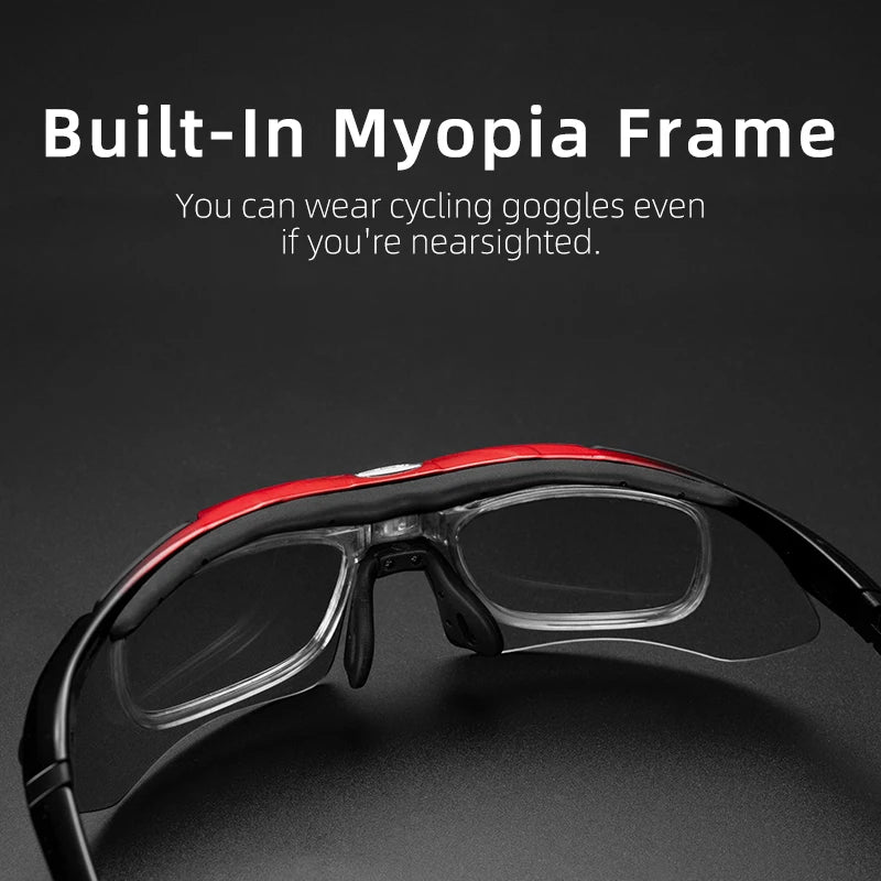 ROCKBROS Lunettes Cyclisme Polarisées – 5 Verres Interchangeables VTT Route