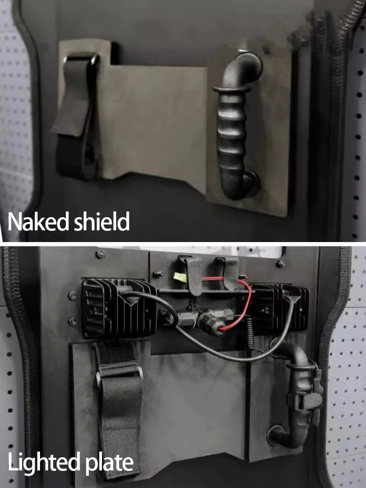 Bouclier Tactique ABS Anti-Émeute — Protection Haute Résistance avec Option LED - BLACKBEARD OUTDOOR INDUSTRIES