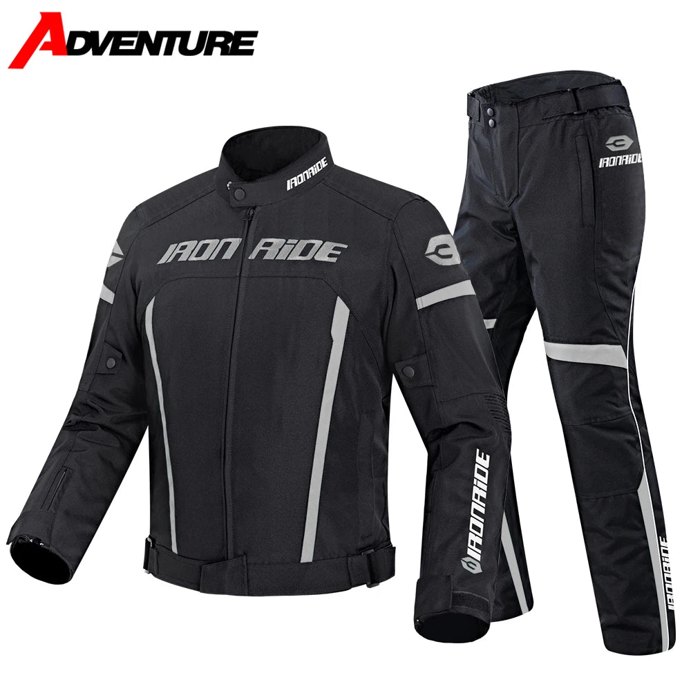 Veste Moto Imperméable + Pantalon Moto Racing – Polyester 600D Protections EVA – Unisexe – M à XXXL - BLACKBEARD OUTDOOR INDUSTRIES