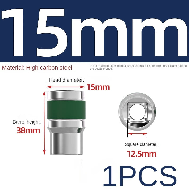 Jeu de Douilles 8-32 mm | Hexagonales 1/2" – Renforcées & Épaissies | Pour Clé à Chocs ou Pneumatique - BLACKBEARD OUTDOOR INDUSTRIES