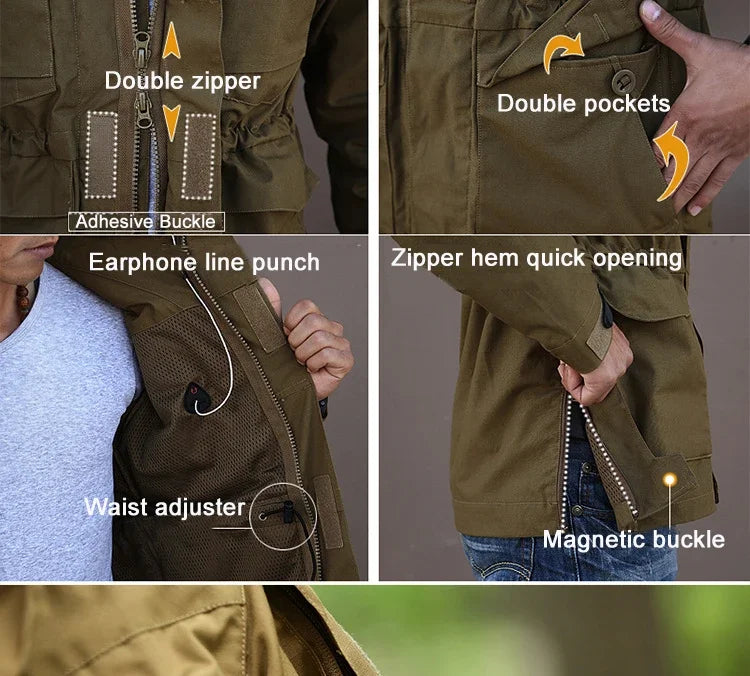 Veste M65 Tactique Militaire Homme – Hiver | Imperméable, Polaire, Chaude & Résistante - BLACKBEARD OUTDOOR INDUSTRIES